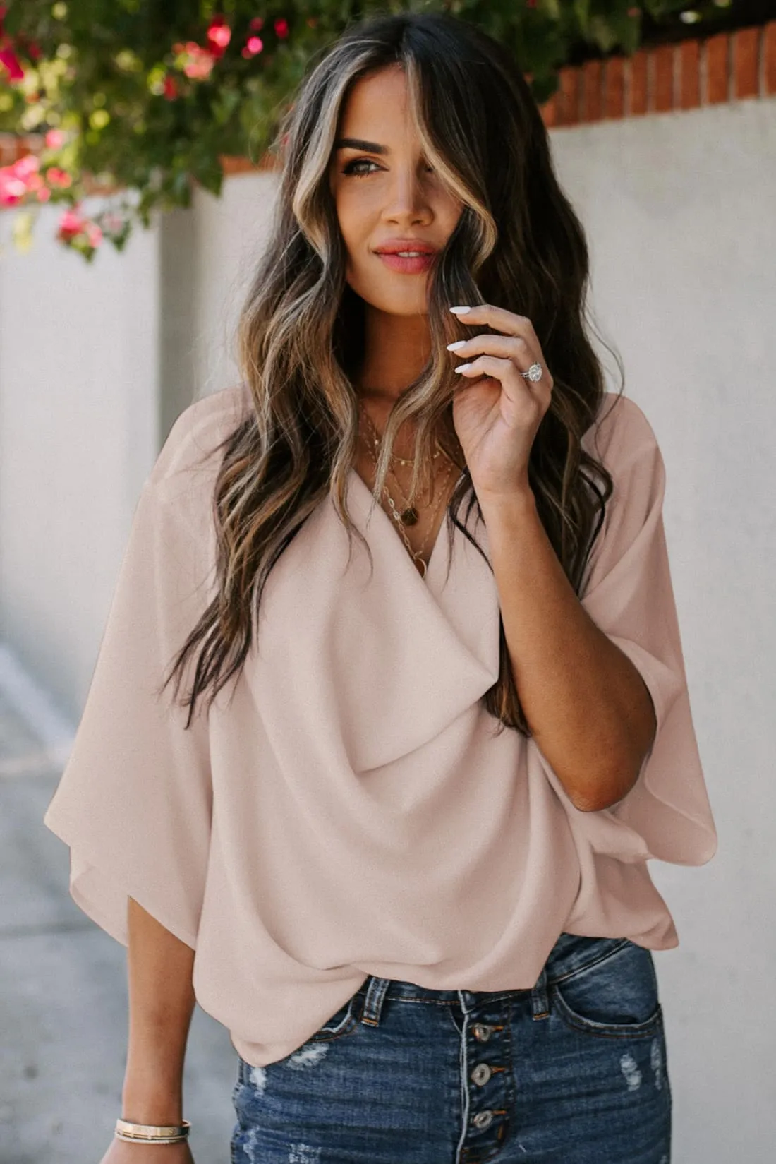 Desk to Dinner Draped Blouse