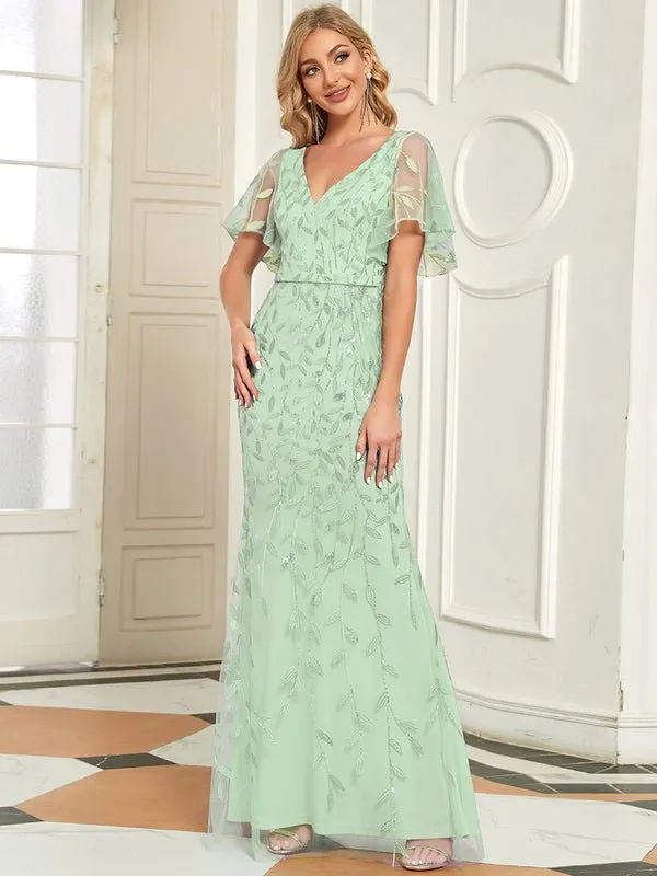 Roycebridal Eliza tulle sleeve mother of bride or bridesmaid dress in more colors