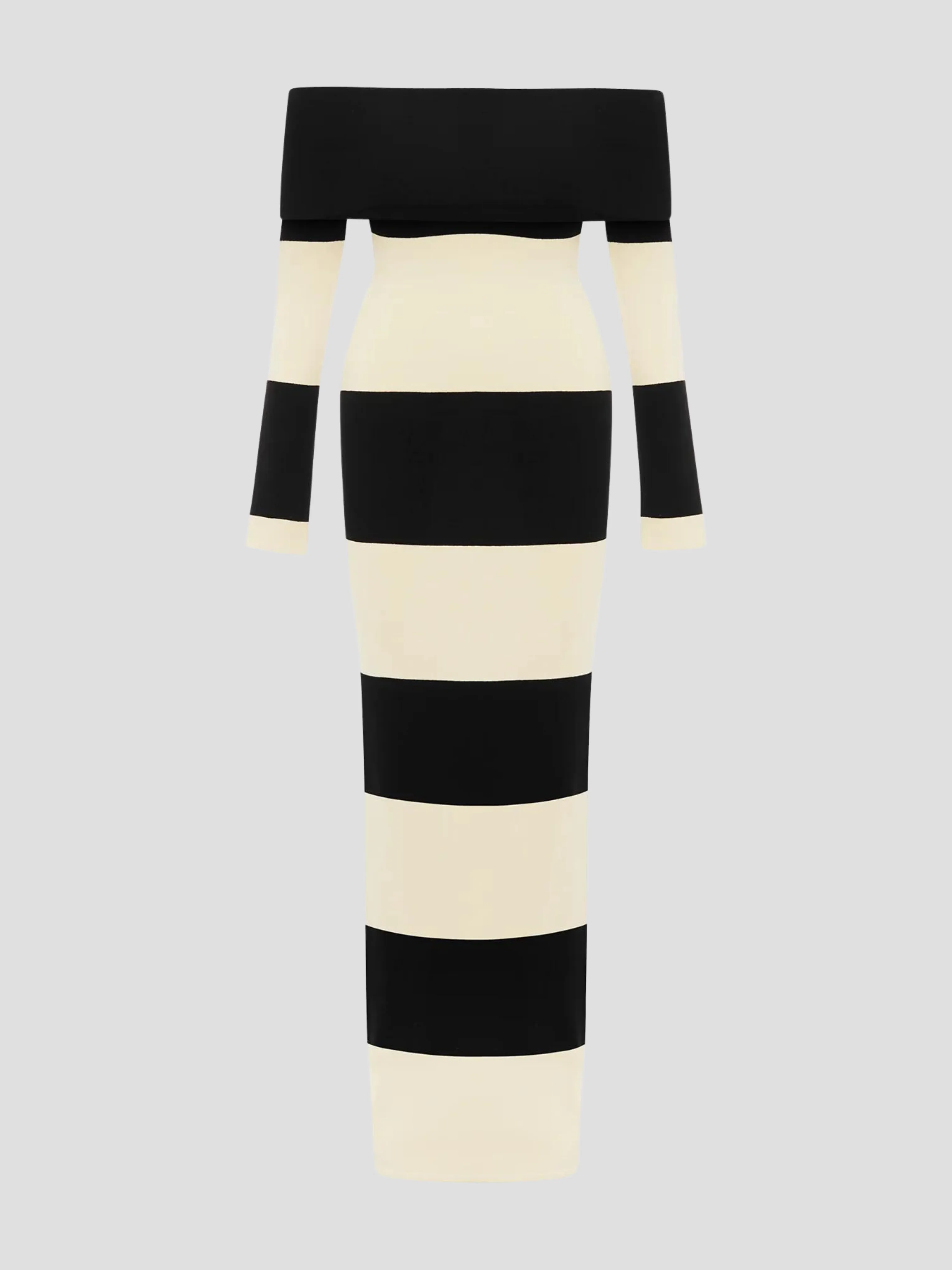 Theo Off-Shoulder Striped Dress