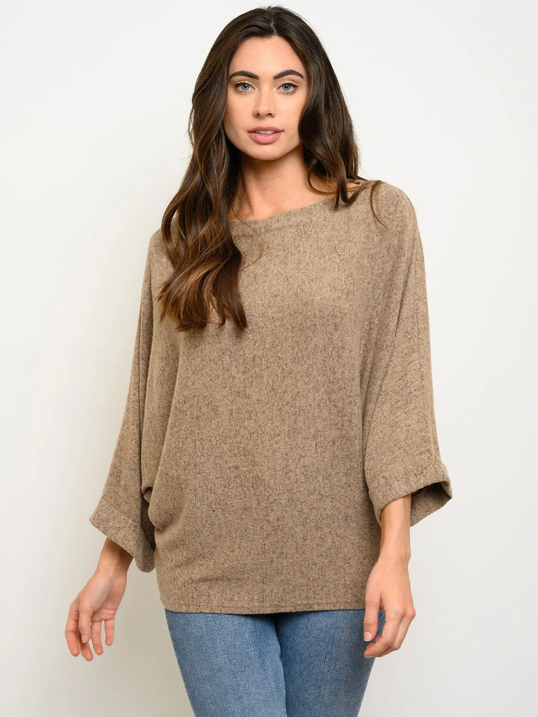WOMEN'S 3/4 SLEEVES TUNIC TOP