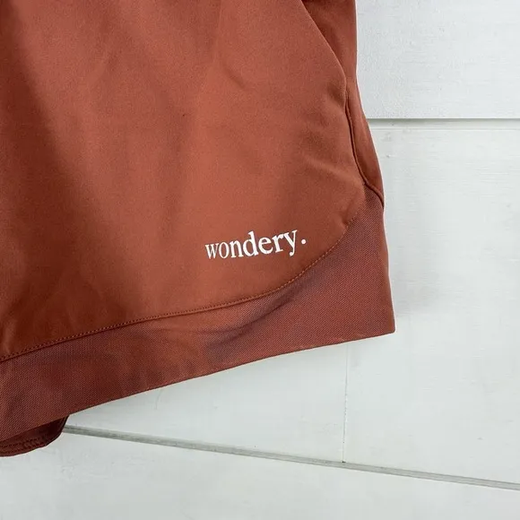 WONDERY JANELLE SHORTS Brick Women Small Quick Dry Pockets