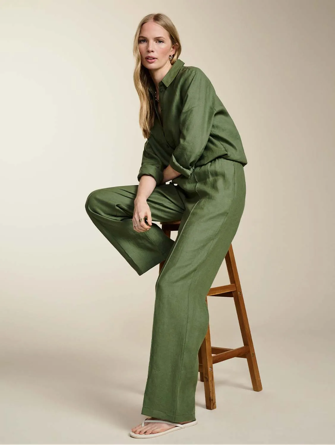 Yvonne Hemp Trousers | Light Khaki